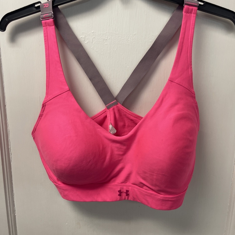Under Armour XXL Wireless Padded Adjustable Wide Strap Cross Back Sports Bra